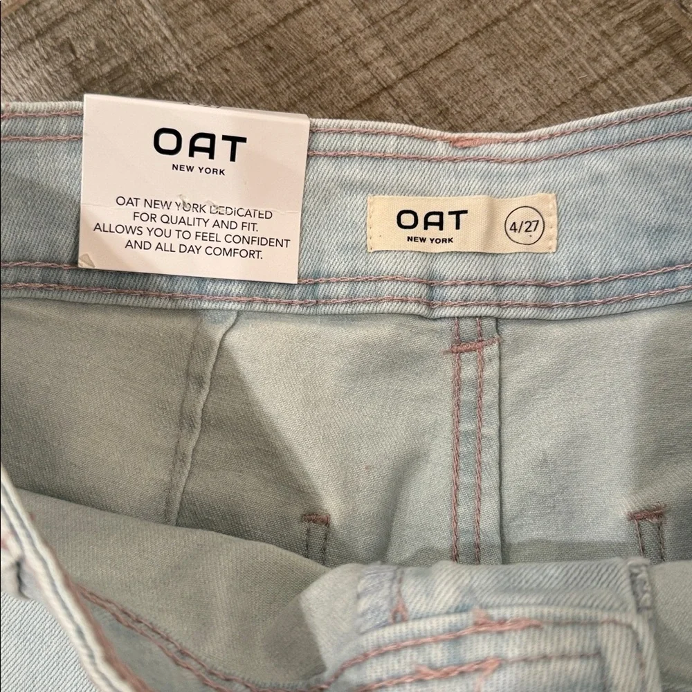 OAT NY High Rise Wide Leg Cropped Jean (4/27)